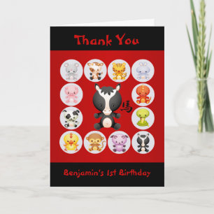 Chinese Year of the Horse Birthday Thank You Card
