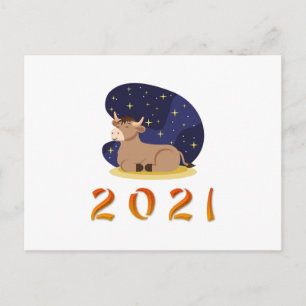 Chinese Year of the Ox 2021 Postcard