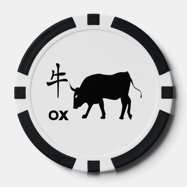 Chinese Year Of The Ox Poker Chips (Front)