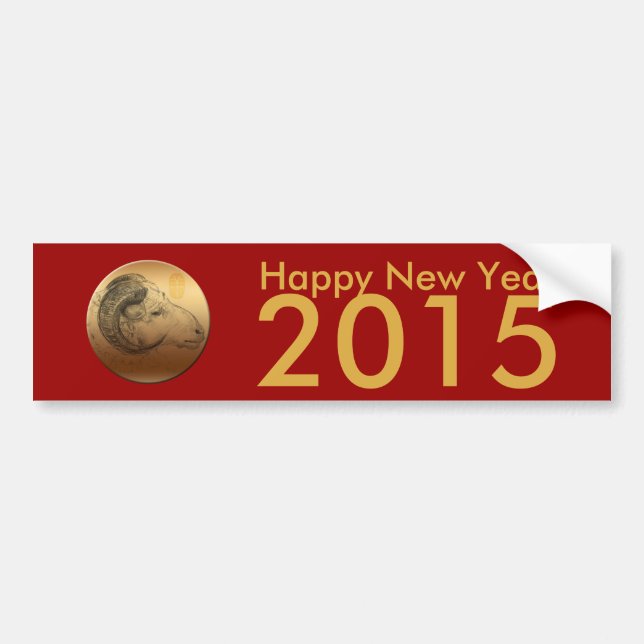 Chinese Year of The Ram Custom 2015 Bumper Sticker (Front)