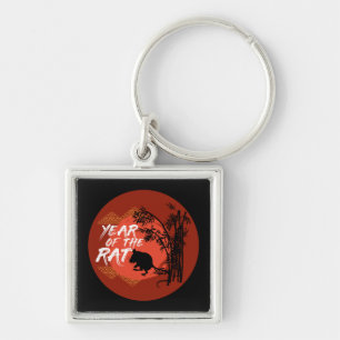 Chinese Year of the Rat - Bamboo Art Keychain