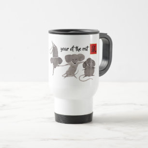 Chinese Year of the Rat Custom Year Travel Mug