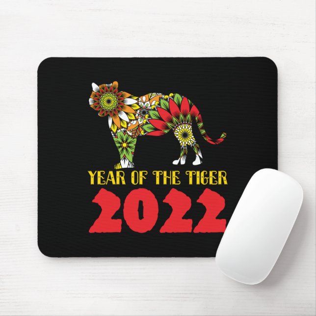 Chinese Year of the Tiger 2022 Mouse Pad (With Mouse)