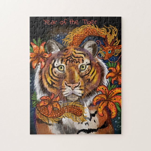 Chinese Year of the Tiger Jigsaw Puzzle (Vertical)