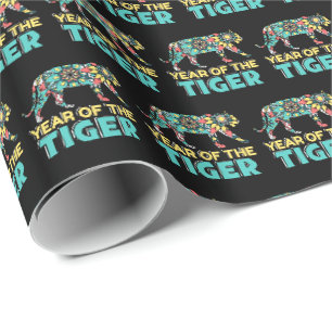 Chinese Year of the Tiger - Mandala Wrapping Paper
