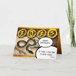 Chinese Year Snake 2025 Zodiac Birthday HGC Card