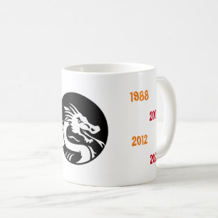 Chinese Years of the Dragon 1940 to 2024 Coffee Mug
