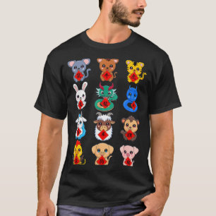 Chinese Zodiac Animal Signs Lunar New Year  T-Shirt