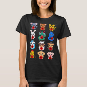 Chinese Zodiac Animal Signs Lunar New Year  T-Shirt