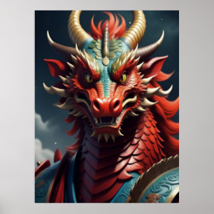 Chinese Zodiac Art Year Of The Dragon Sci-fi Poster