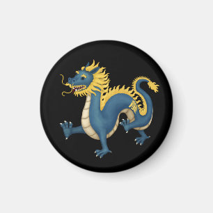 Chinese Zodiac Dragon Astrology Sign Black Magnet