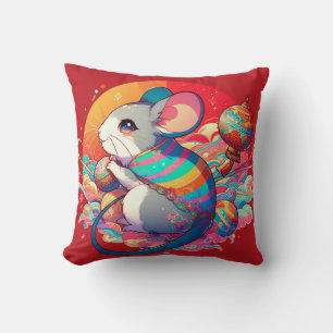 Chinese Zodiac: From Rats to Riches Throw Pillow