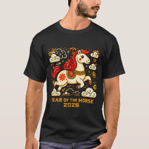 Chinese Zodiac Horse 2026 Lunar New Year Art Gift  T-Shirt
