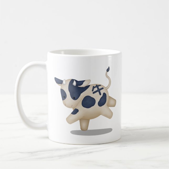 Chinese Zodiac Ox Cute Astrology Sign Coffee Mug (Left)