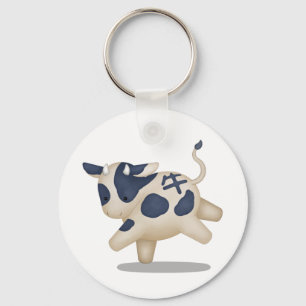 Chinese Zodiac Ox Cute Astrology Sign Keychain