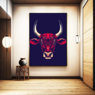 Chinese Zodiac Ox Wall Art Print Japandi Decor