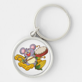 Chinese zodiac pattern-rat tote bag keychain