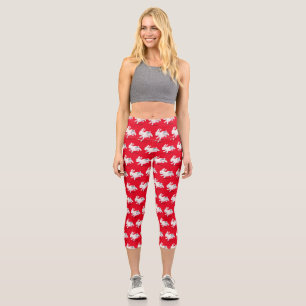 Chinese Zodiac Rabbit Cute Astrology Sign Capri Leggings