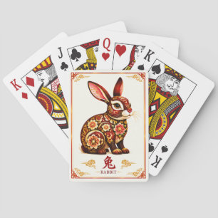 Chinese Zodiac Rabbit Playing Cards