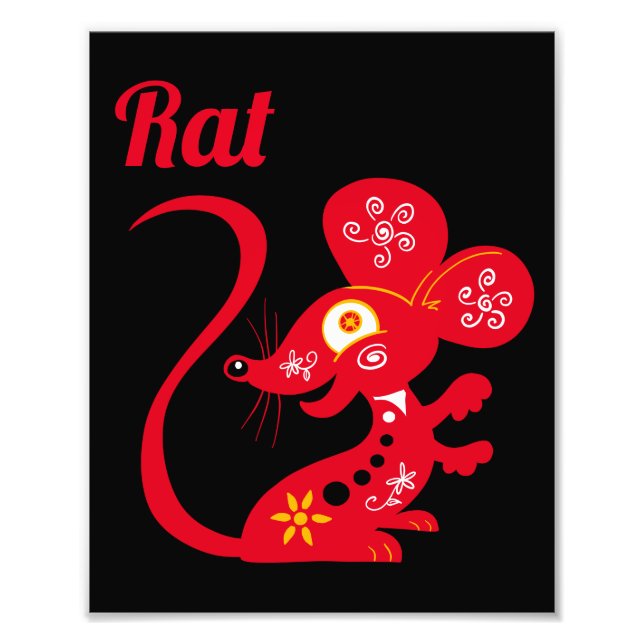 Chinese Zodiac Rat Photo Print (Front)
