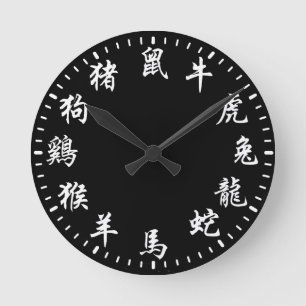 Chinese Zodiac Round Clock