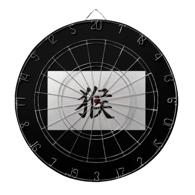 Chinese zodiac sign Monkey black Dartboard (Front)