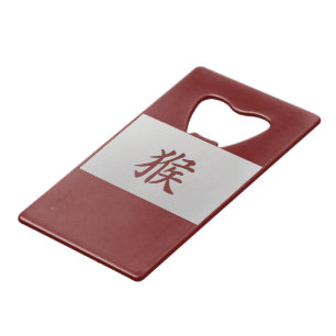 Chinese zodiac sign Monkey red Wallet Bottle Opener