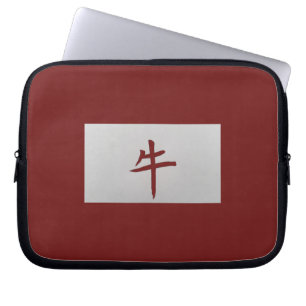 Chinese zodiac sign Ox red Laptop Sleeve