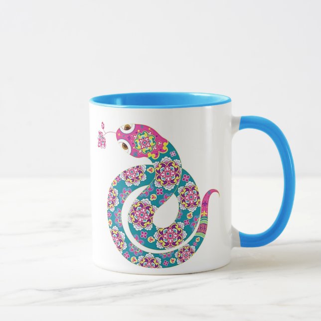 Chinese Zodiac Snake Colourful Series Mug (Right)