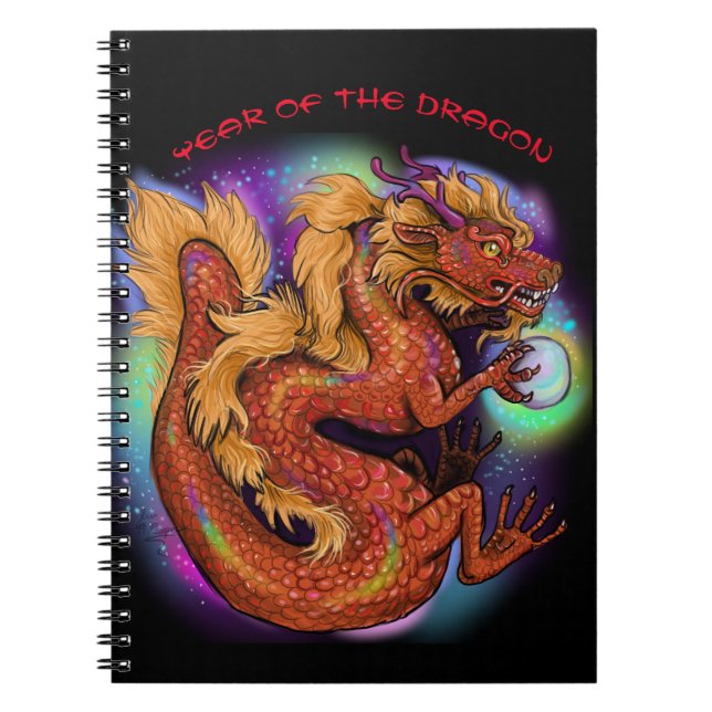 Chinese Zodiac Year of the Dragon  Notebook (Front)