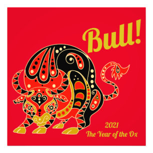 Chinese Zodiac -Year of the Ox Photo Print