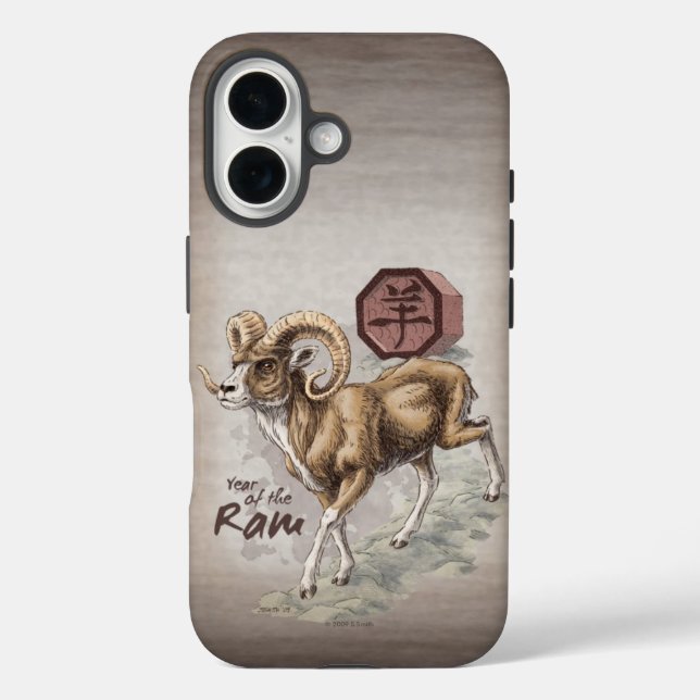 Chinese Zodiac Year of the Ram Art Case-Mate Samsu iPhone Case (Back)