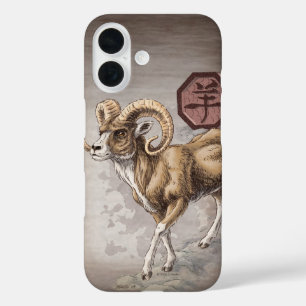Chinese Zodiac Year of the Ram Art iPhone Case