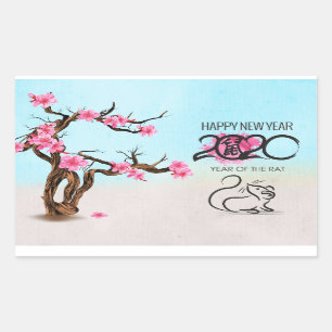 Chinese Zodiac Year of the Rat 2020 Sticker
