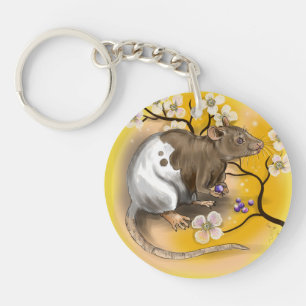 chinese zodiac year of the rat keychain