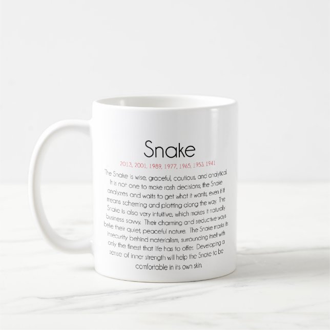 Chinese Zodiac (Year of the Snake) 2 Coffee Mug (Left)