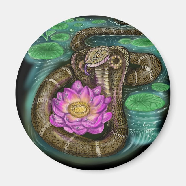Chinese zodiac year of the snake magnet (Front)