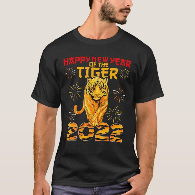 Chinese Zodiac Year Of The Tiger Animal Sign Lunar T-Shirt (Front)
