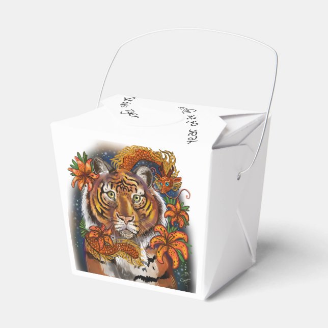 Chinese Zodiac Year of the Tiger Favor Box (Front Side)
