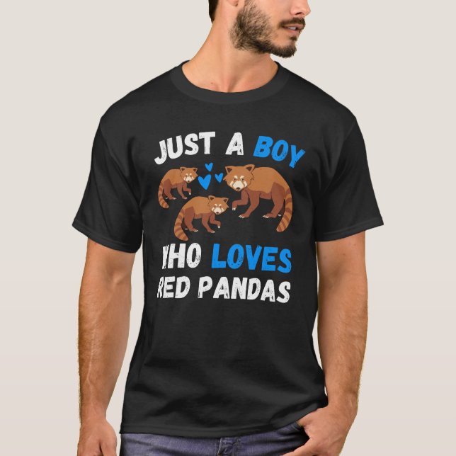 Chinese Zoo Animal Lover Boys Gift Red Panda T-Shirt (Front)