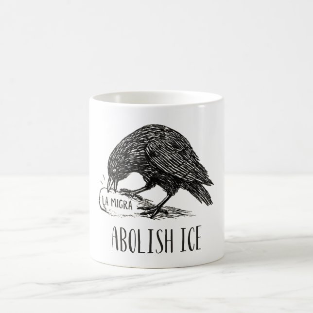 Chinga La Migra – Anti-ICE Protest Crow Coffee Mug (Center)