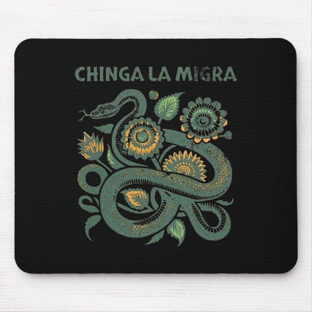 Chinga La Migra Anti Trump Ice Out  Mouse Pad (Front)