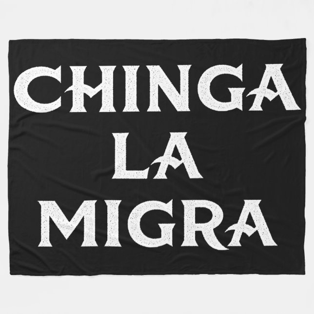 Chinga LA Migra Fleece Blanket (Front (Horizontal))