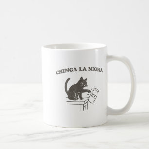 Chinga La Migra Immigration Abolish Ice Funny Cat  Coffee Mug