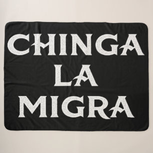 Chinga LA Migra Sherpa Blanket