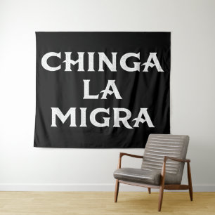 Chinga LA Migra Tapestry
