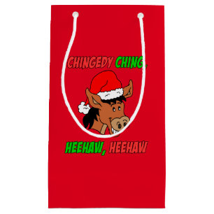 Chingedy Ching Hee Haw Italian Christmas Donkey Small Gift Bag