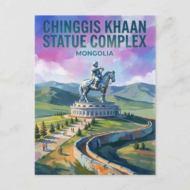 Chinggis Khaan Statue Complex Mongolia Postcard (Front)