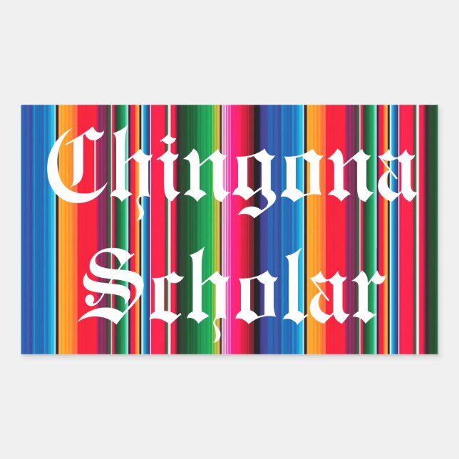 Chingona Scholar Sarape Sticker (Front)