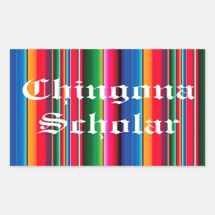 Chingona Scholar Sarape Sticker